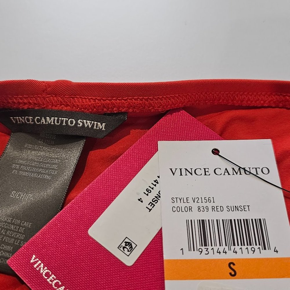 Vince Camuto Riviera Shirred Cheeky Bikini Bottoms Size Small - Picture 4 of 5
